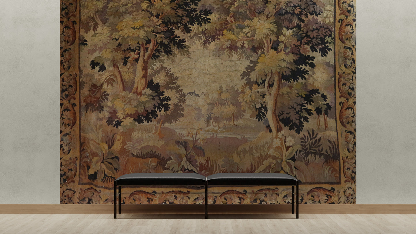 The Woodland Retreat: A 17th Century Flemish Tapestry of Pastoral Tranquility RE966616