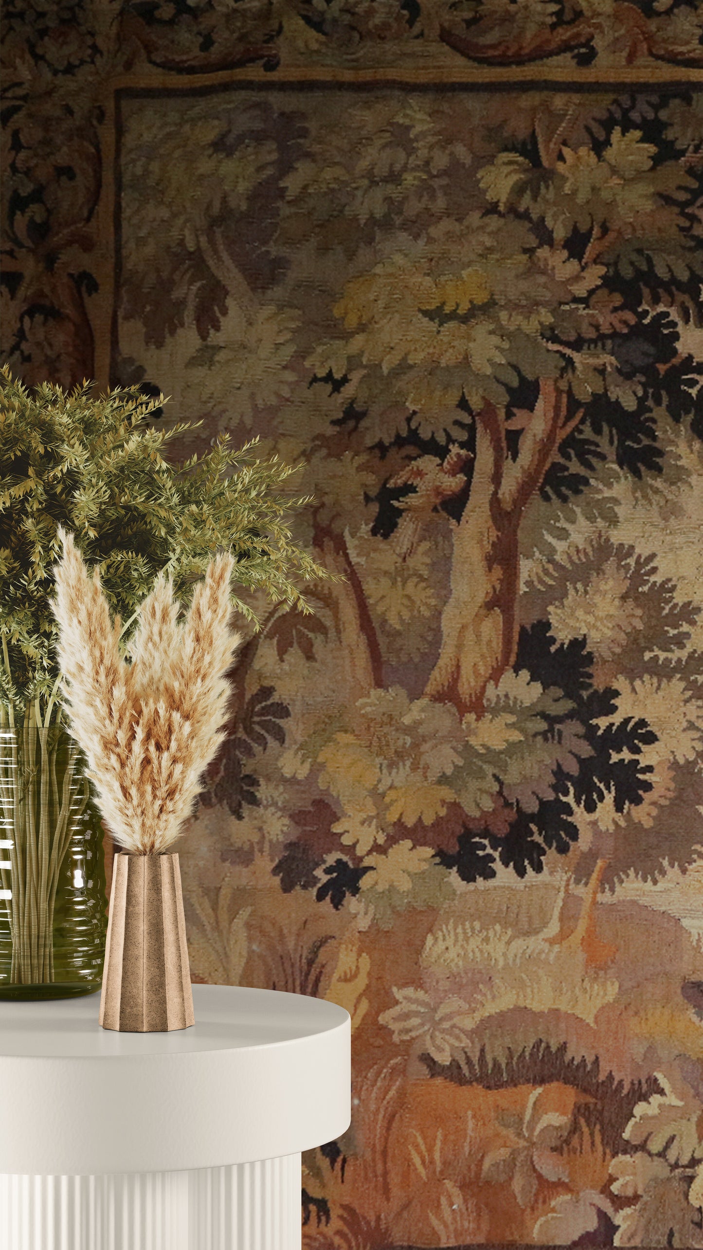 The Woodland Retreat: A 17th Century Flemish Tapestry of Pastoral Tranquility RE966616