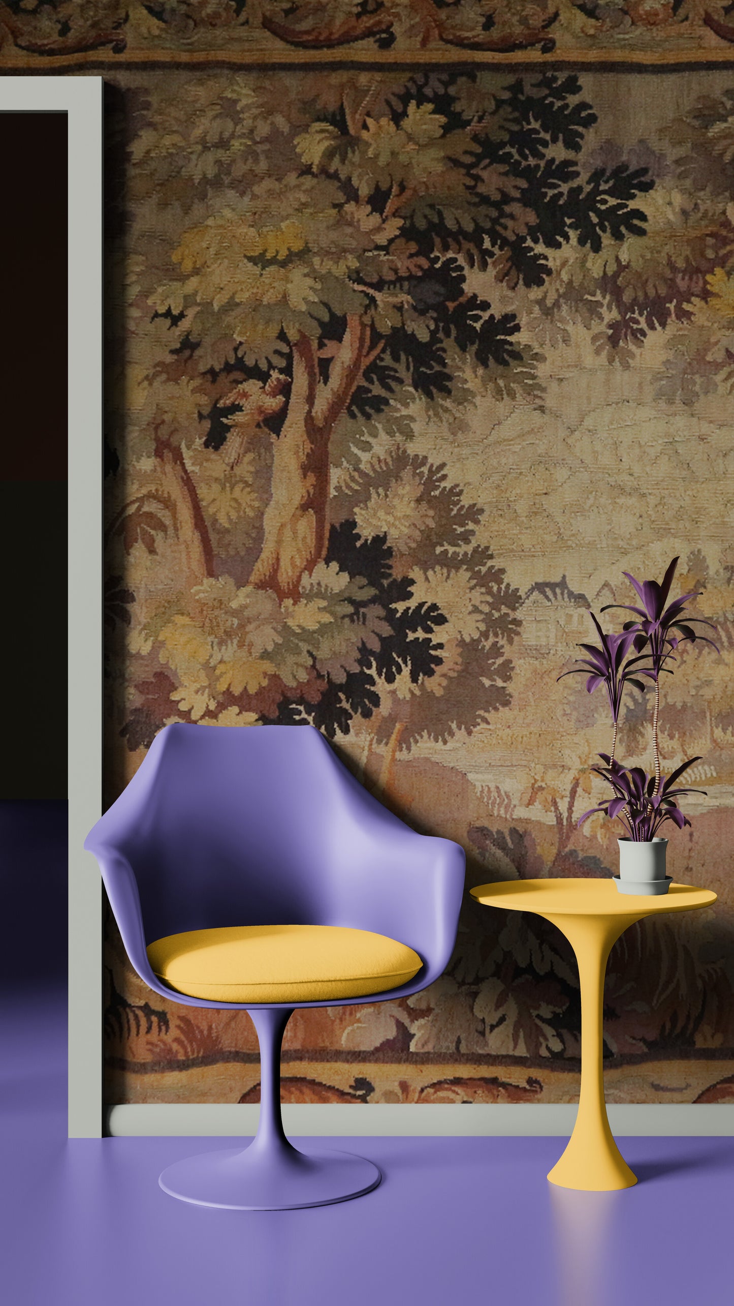 The Woodland Retreat: A 17th Century Flemish Tapestry of Pastoral Tranquility RE966616