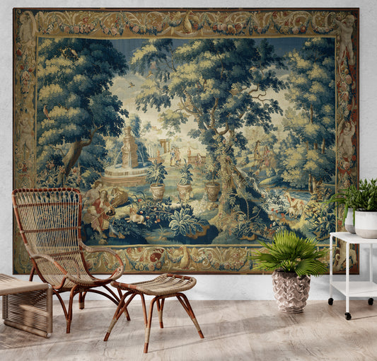 Gorgeous 1750 Biggest French Verdure Tapestry Design Fabric Print/Woven Option RE777981