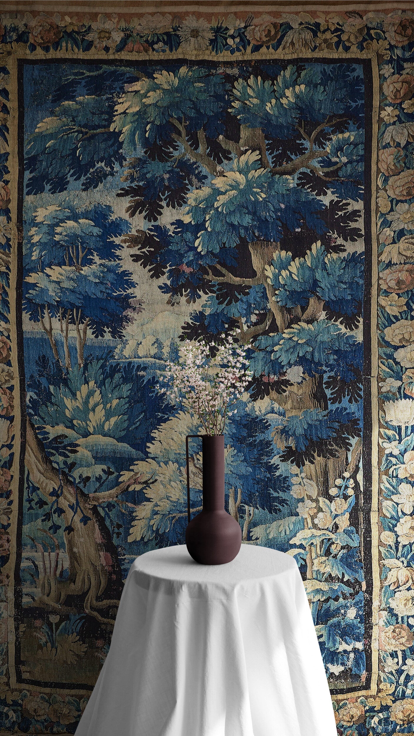 Beautiful Ultra Authentic Signature Impressive Verdure Tapestry Reproduction RE622305