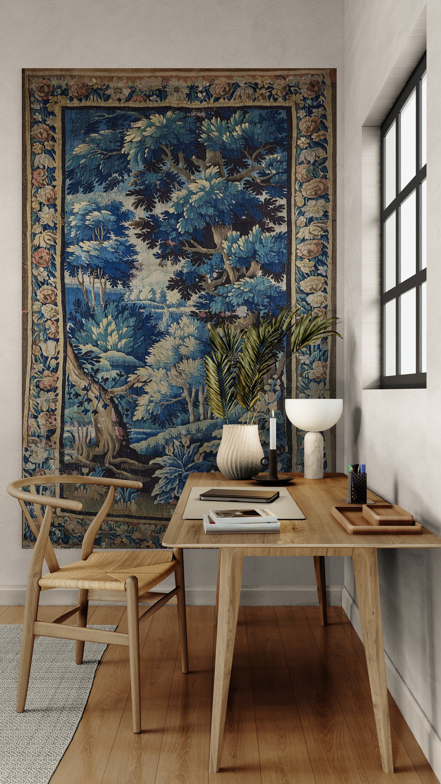 Beautiful Ultra Authentic Signature Impressive Verdure Tapestry Reproduction RE622305