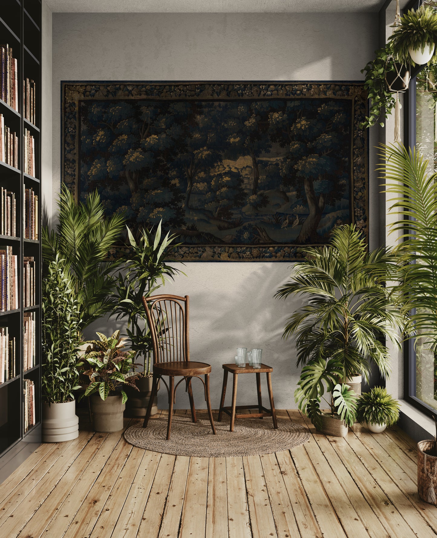 The Dark Verdure Tapestry: A Masterpiece of Deep, Enigmatic Beauty RE611938
